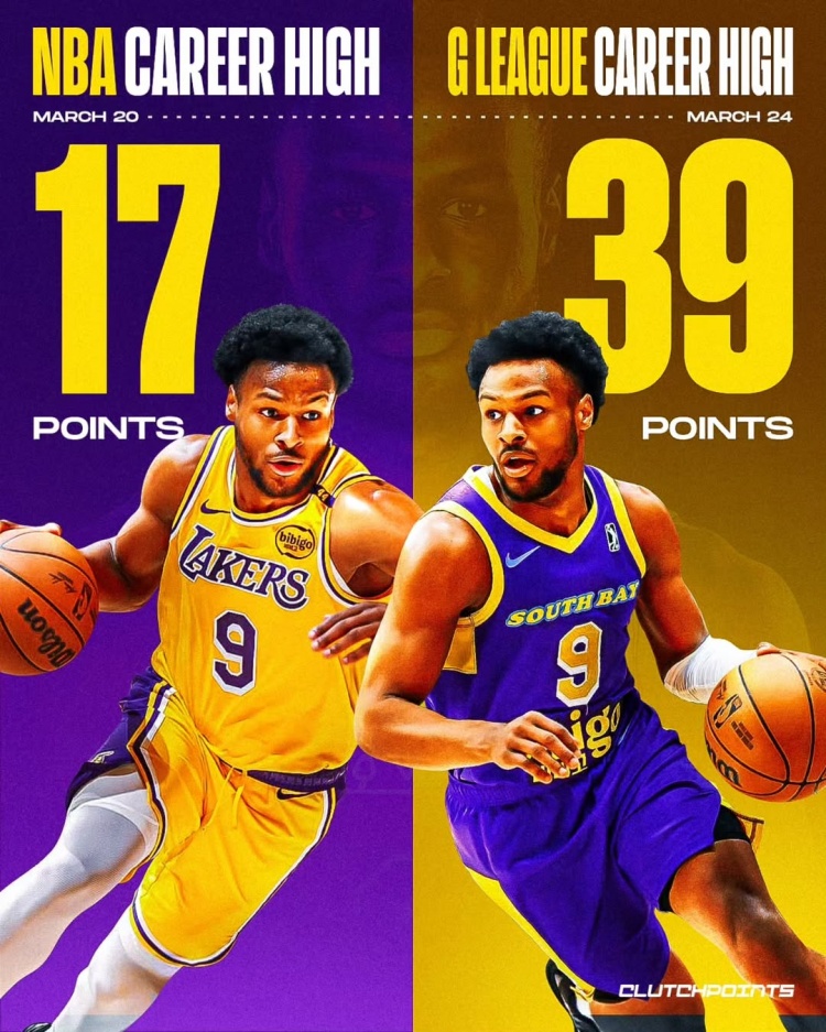 在進(jìn)步！布朗尼一周內(nèi)先后創(chuàng)下個(gè)人NBA和G聯(lián)盟單場(chǎng)得分新紀(jì)錄